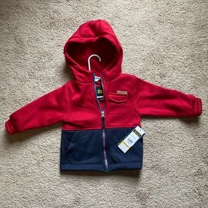 iXtreme baby boy, zip up hoodie, 18months, red/navy blue